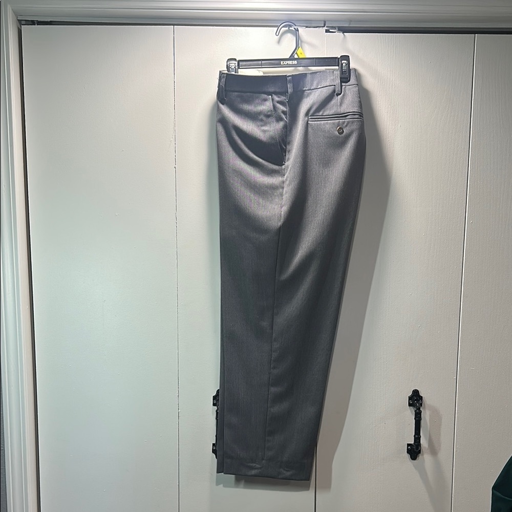 ORVIS Twill Flat Front Chino Dress Pant Men's Gray Pants 44w 28L NWOT